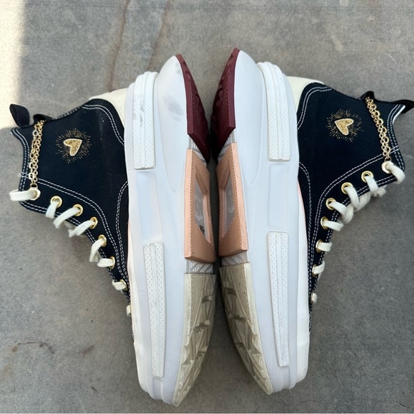 Converse Run Star Legacy CX Platform Gold Chain Heart High Top W 9.5 / M 8 VGUC - Picture 8 of 13